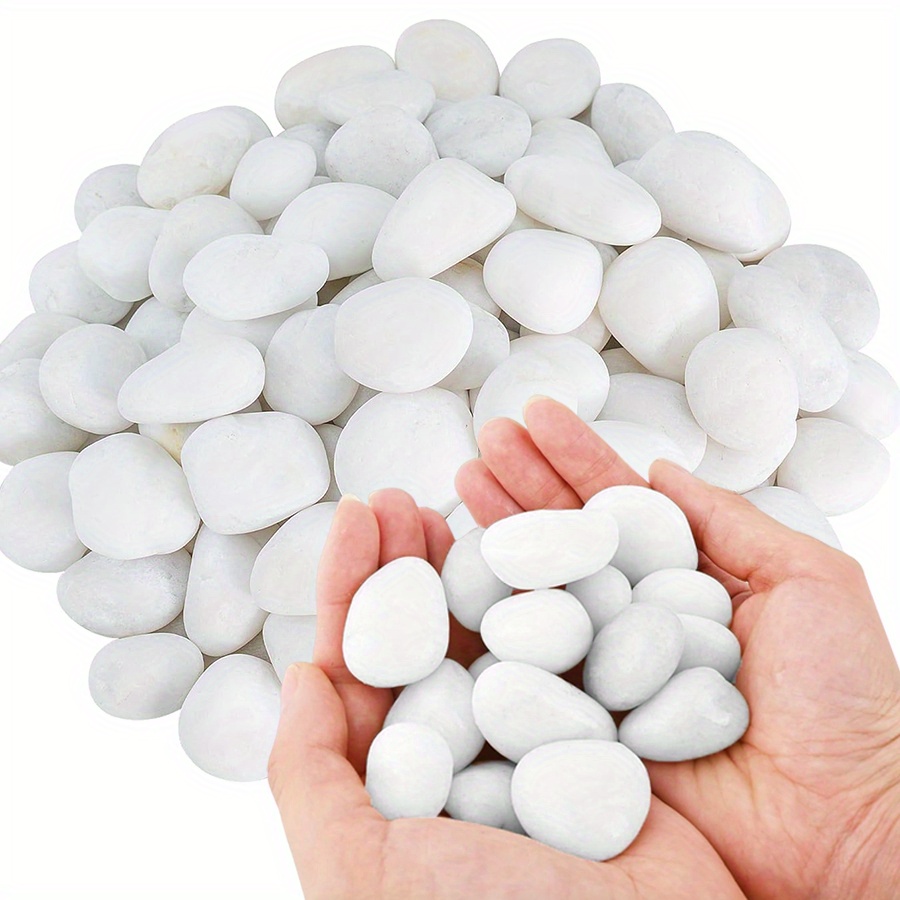 Aquarium Decoration Rock - 200/400g Białe, wysoki połysk, naturalne kamienie