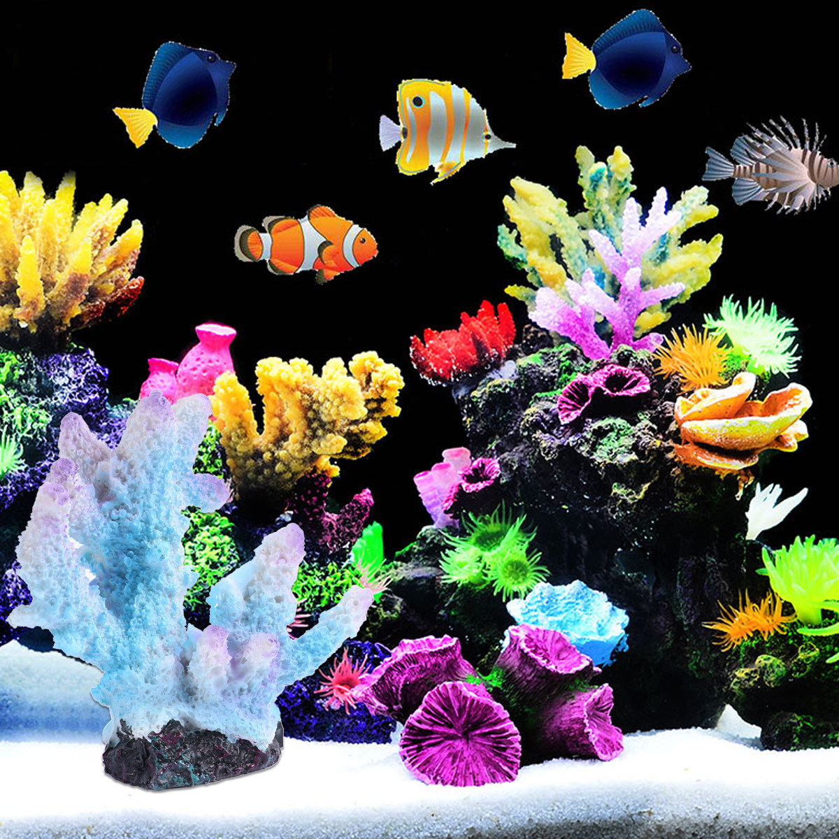 Xl Aquarium Fish - Sztuczny koralowy rafa z żywicy do