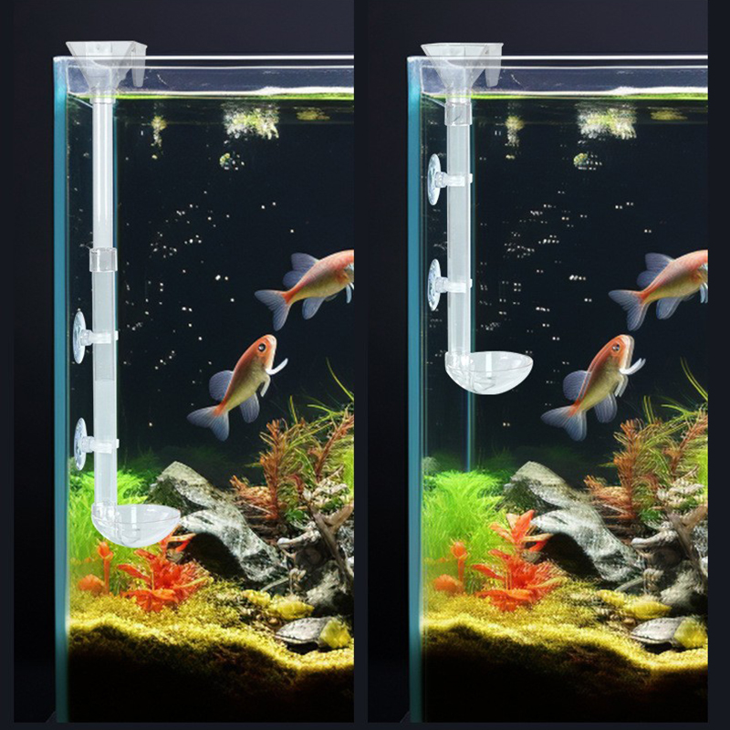 Aquarium Fish Variety - Akrylowa rurka do karmienia akwarium, zapobiegająca